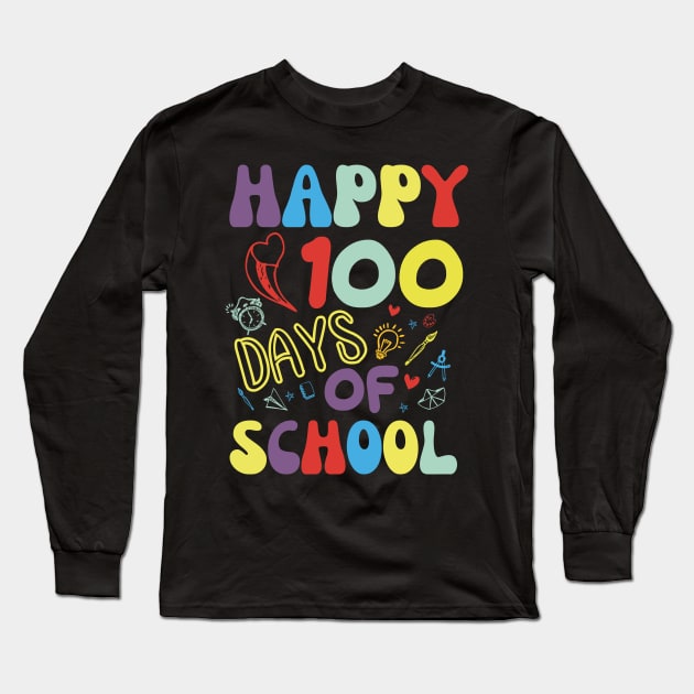Happy 100 Days of School costume for kids Long Sleeve T-Shirt by madani04